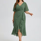 Plus Size Printed Mermaid Chiffon Wedding Guest Dress