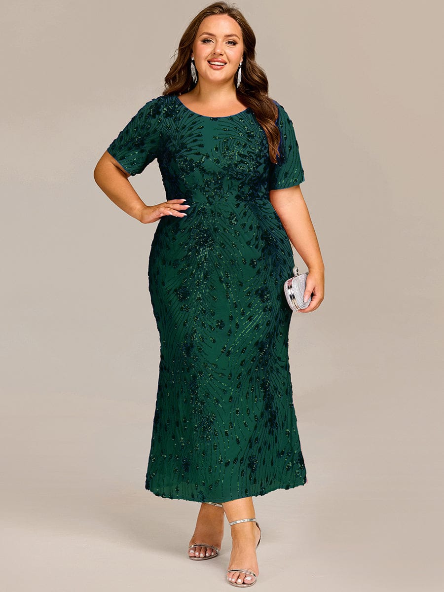 Sequin Mermaid Round Neck Dress