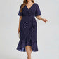 Plus Size Printed Mermaid Chiffon Wedding Guest Dress
