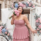 Chantarae Elegant Satin Charmeuse A-Line Plus Size Bridesmaid Dress with Ruffles Perfect for Wedding Events - N0384