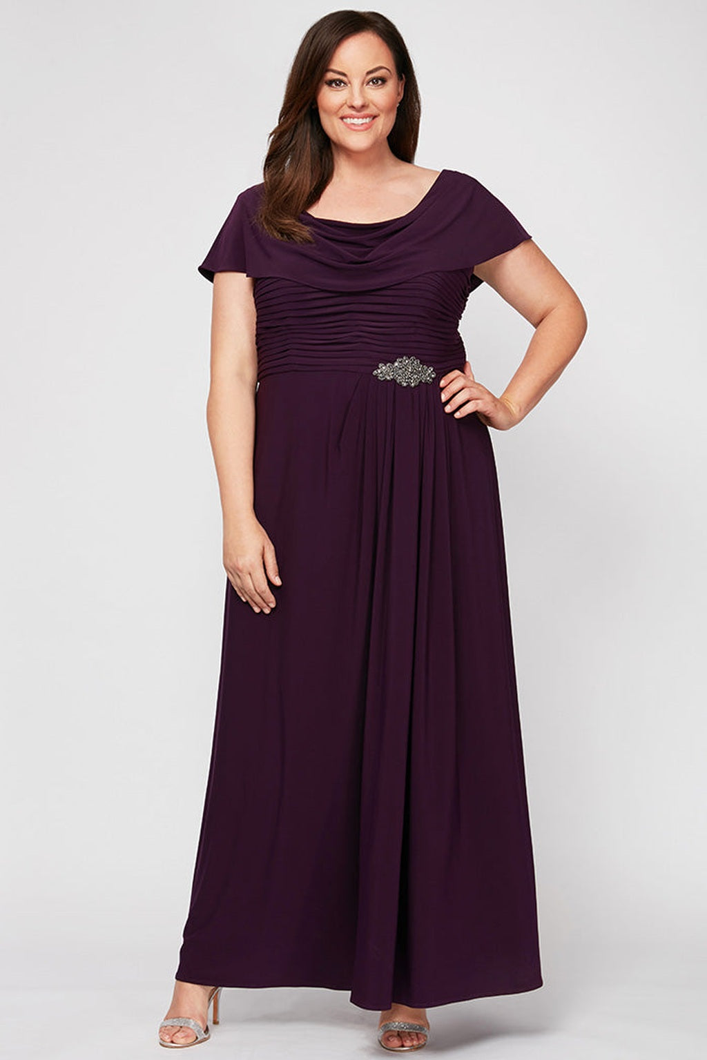 Plus Celeste A-Line Matte Jersey Dress