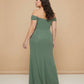 Elanthia Convertible Off-the-Shoulder Mesh Plus Size Bridesmaid Dress for Weddings - N0344