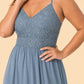 Plus Size Bridesmaid Evening Gown with Sequins Lace and Elegant Open Back A-Line Dress Maxi