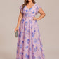 Plus Size Chiffon Pleated A-Line Back Cutout Bridesmaid Dress