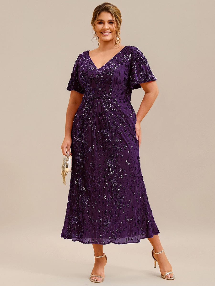 Plus Size Sequin Mermaid Formal Dress