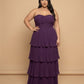 Chantarae Elegant Plus Size A-Line Chiffon Bridesmaid Dress with Sweetheart Neckline - N0373