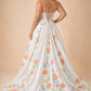 Basqline Strapless Satin Wedding Dress with Basque Waist and Lace-Up Back Design