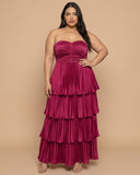 Chantarae Elegant Plus Size A-Line Satin Charmeuse Bridesmaid Dress - N0383