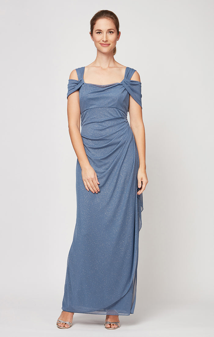Plus Hannah Glitter Mesh Gown