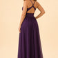 Plus Size Bridesmaid Evening Gown with Sequins Lace and Elegant Open Back A-Line Dress Maxi