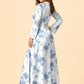 Floral Satin Charmeuse Plus Size Bridesmaid Dress with Elegant Peony Print Bridesmaid Gown Style