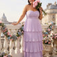 Chantarae Elegant Plus Size A-Line Chiffon Bridesmaid Dress with Sweetheart Neckline - N0373