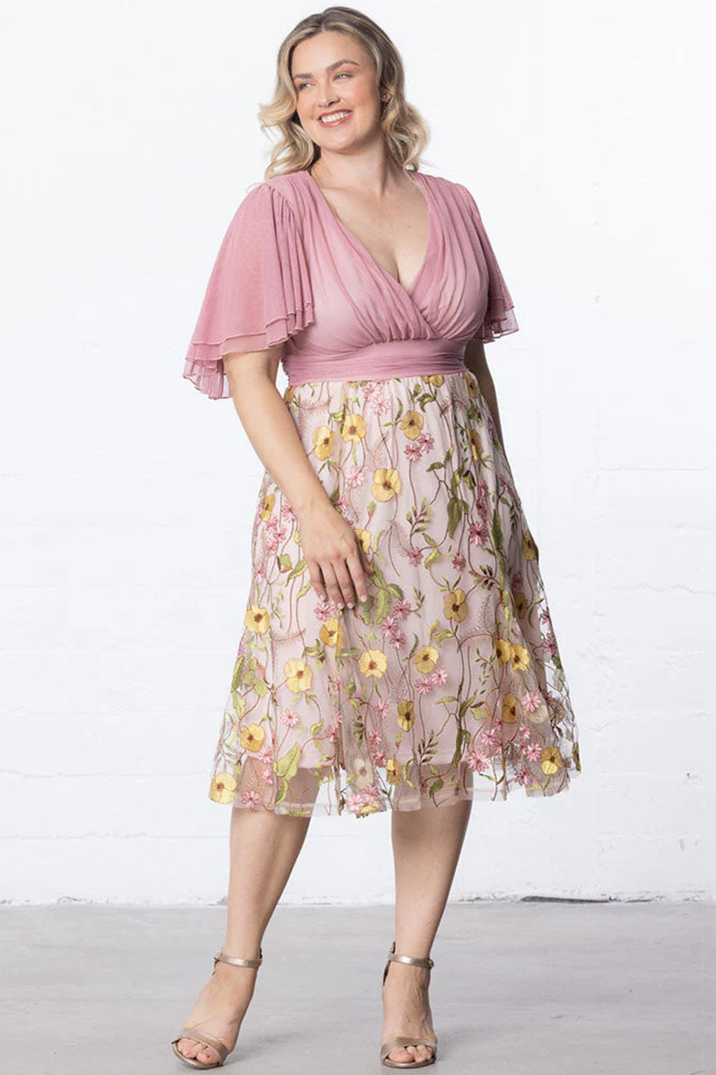 Lillian Embroidered Cocktail Dress