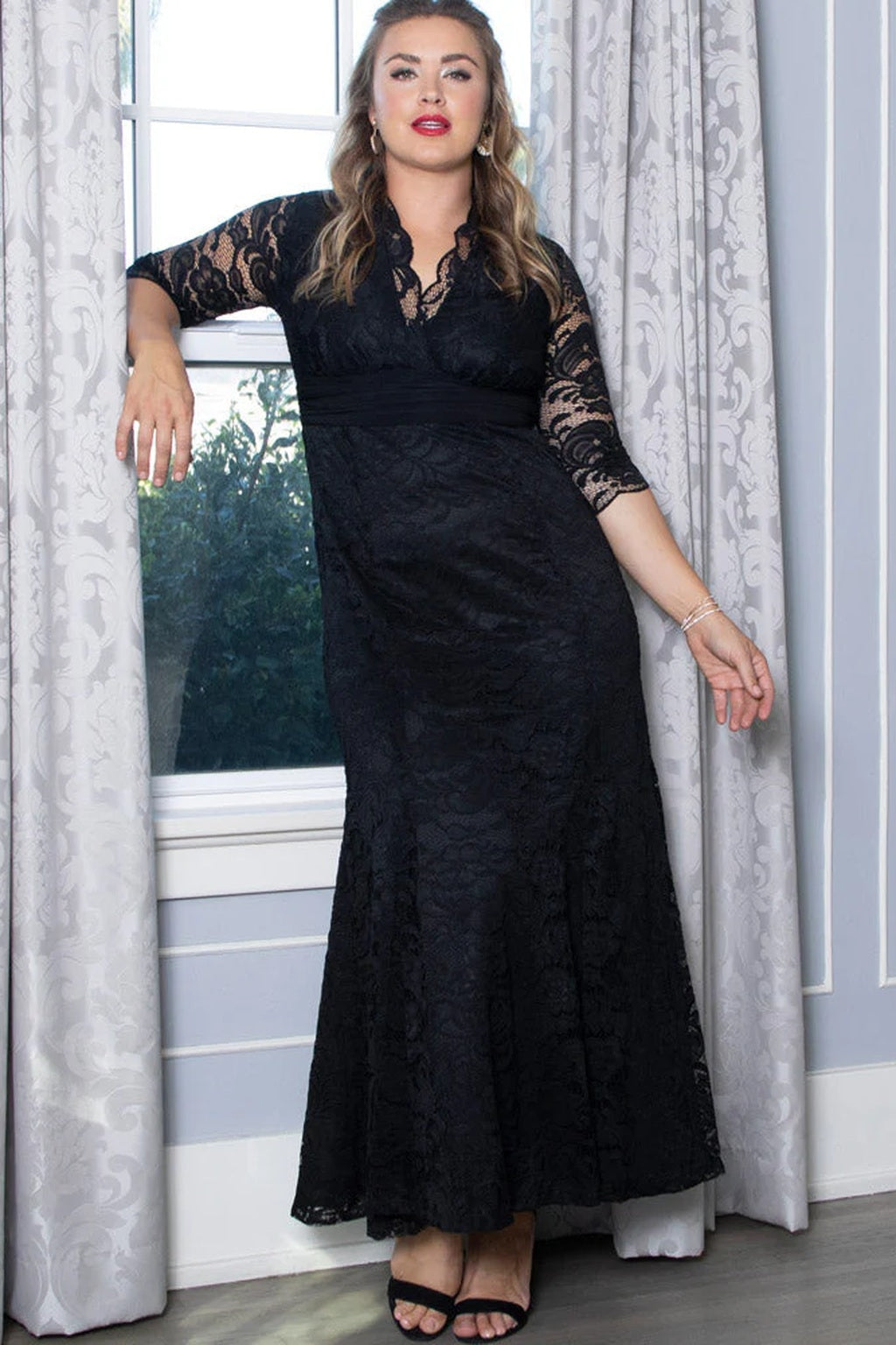 Screen Siren Lace Evening Gown