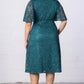 Starry Sequined Lace Cocktail Dress