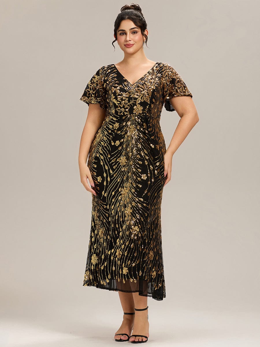 Plus Size Sequin Mermaid Formal Dress