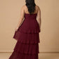 Chantarae Sophisticated Plus Size A-Line Chiffon Bridesmaid Gown - N0374
