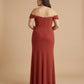 Elanthia Elegant Stretch Mesh Plus Size Bridesmaid Dress for Weddings - N0348