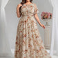 Plus Size Simple Chiffon Pleated A-Line Bridesmaid Dress