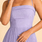 Plus Size Strapless Floral Burnout A-Line Bridesmaid Dress with Pleated Skirt
