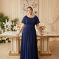 Petaline Elegant Plus Size Bridesmaid Dress with Pleated A-Line Silhouette N0323
