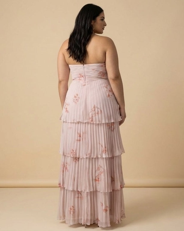 Chantarae Elegant Plus Size A-Line Chiffon Bridesmaid Dress - N0376