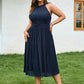 Plus-Size Glittery Halter Neck Dress