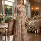 Petaline Plus Size Chiffon A-Line Bridesmaid Gown with Short Flutter Sleeves N0326