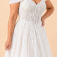 Minimalist Bohemian Wedding Dress A-Line Lace Tulle Off Shoulder Design