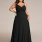 Plus Size Draped Back Criss-Cross Chiffon A-Line Bridesmaid Dress