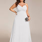 Plus Size Draped Back Criss-Cross Chiffon A-Line Bridesmaid Dress