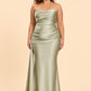 Plus Size Strapless Bridesmaid Dress Ruched Maxi Dress with Draped Waist Tie Elegant Gown