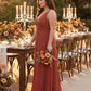 Silvarelle Plus Size Modern Lace Sheath Bridesmaid Dress with Fitted Silhouette for Wedding -N0367