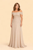 Plus Size Off Shoulder Lace Embroidered A-Line Mother of the Evening Gown Elegant Formal Wear