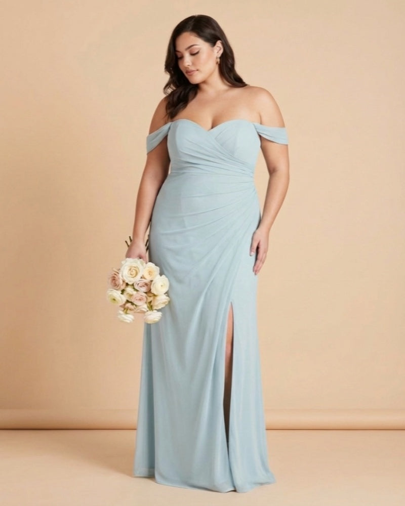 Elanthia Sexy Plus Size Sheath Bridesmaid Dress with Convertible Design for Wedding-N0345