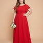 Avenleigh Timeless Chiffon A-Line Plus Size Bridesmaid Dress Ruched Waist - N0331