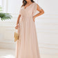 Plus Size Chiffon Tie-Waist Evening Dress