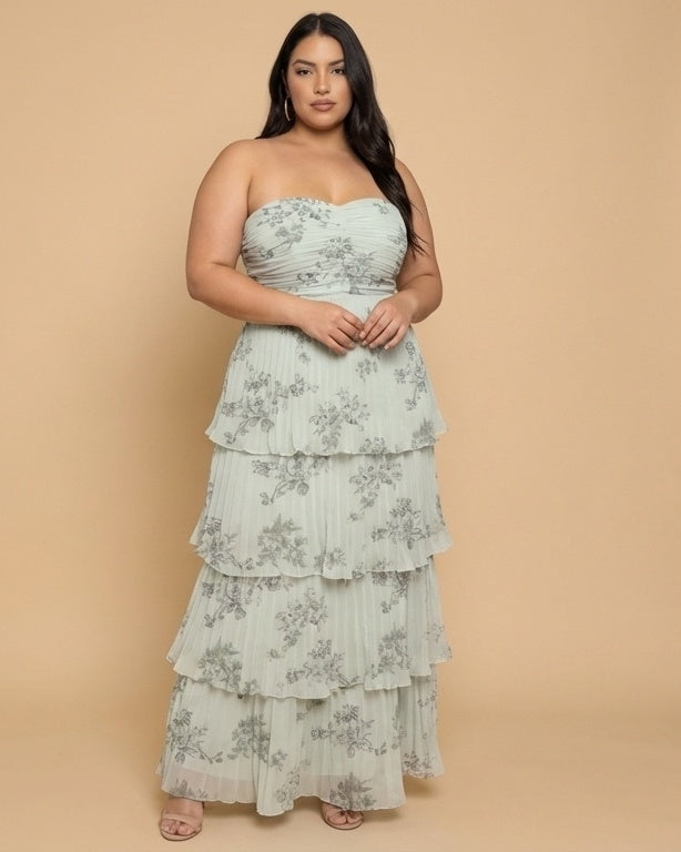Chantarae Elegant Plus Size A-Line Chiffon Bridesmaid Dress - N0376