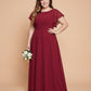 Avenleigh Timeless Chiffon A-Line Plus Size Bridesmaid Dress Ruched Waist - N0331
