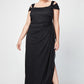 Plus Hannah Glitter Mesh Gown