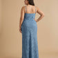 Silvarelle Romantic Plus Size Sheath Lace Bridesmaid Dress with Floral Texture for Wedding -N0351