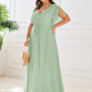 Plus Size Pleated Tie-Waist Chiffon Bridesmaid Dress