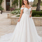 Minimalist Bohemian Wedding Dress A-Line Lace Tulle Off Shoulder Design