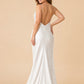 Plus Size V-Neck Wedding Dress with Delicate Lace Applique and Stunning Backless Bridal Gown