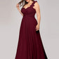 Plus Size One Shoulder Long Chiffon Bridesmaid Dress