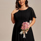 Plus Size Printed Chiffon Pleated Maxi Wedding Guest Dress