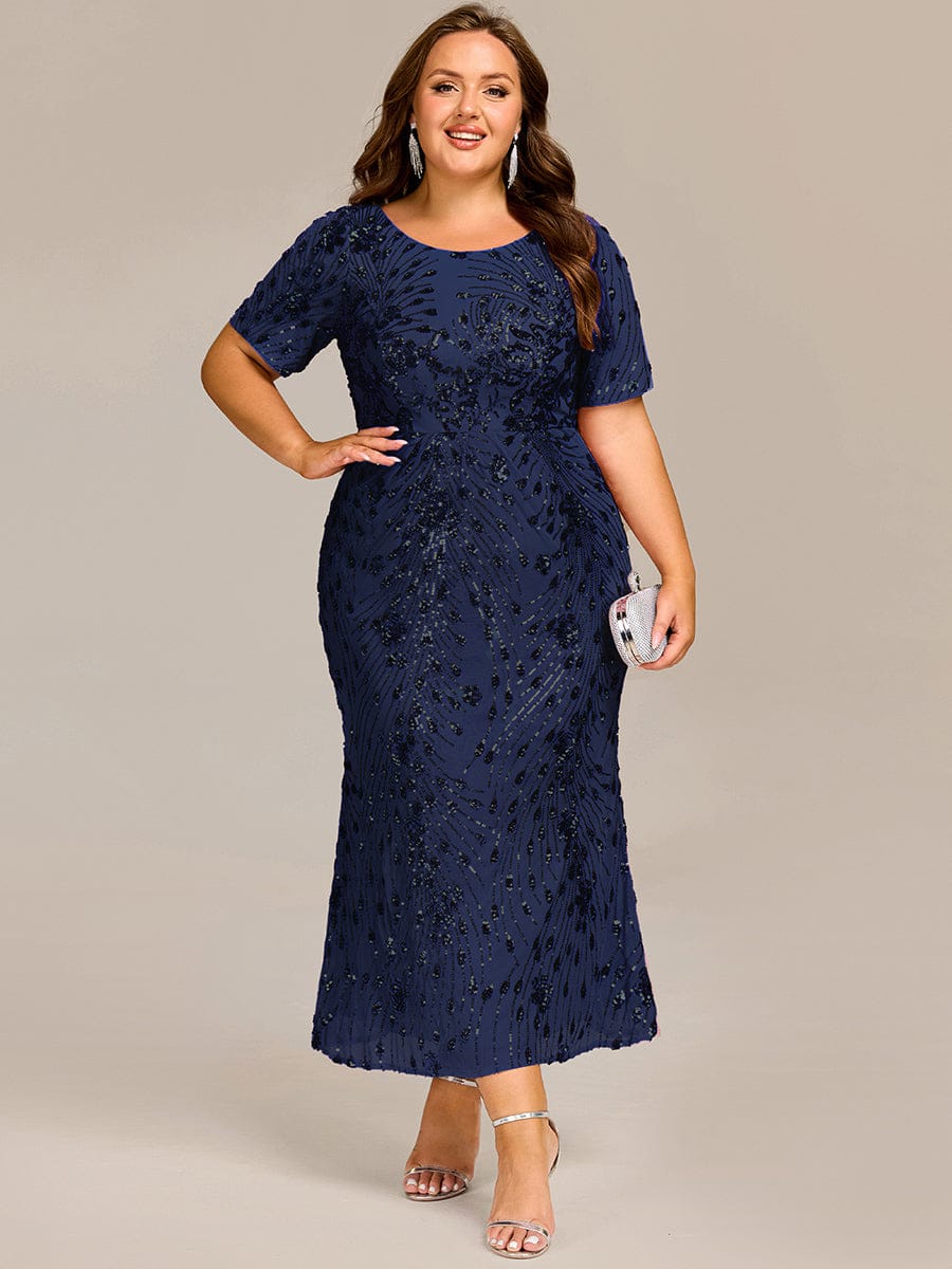 Sequin Mermaid Round Neck Dress