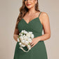 Plus Size Draped Back Criss-Cross Chiffon A-Line Bridesmaid Dress