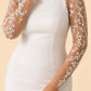 Plus Size Mermaid Wedding Dress with Lace Sleeves and Illusion Back