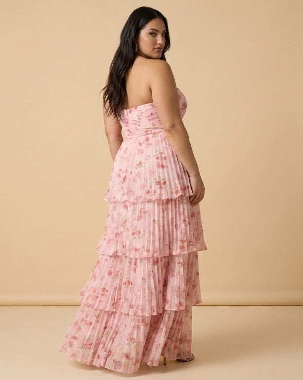 Chantarae Elegant Plus Size A-Line Chiffon Bridesmaid Dress - N0376